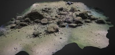 Section of a Stone Age megastructure in the Bay of Mecklenburg, Germany. 