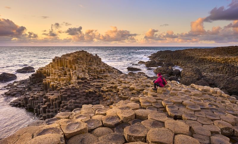 The Giant's Causeway features around 40,000 naturally formed interlocking basalt columns.