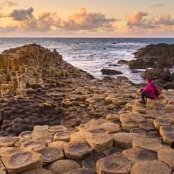 The Giant's Causeway features around 40,000 naturally formed interlocking basalt columns.