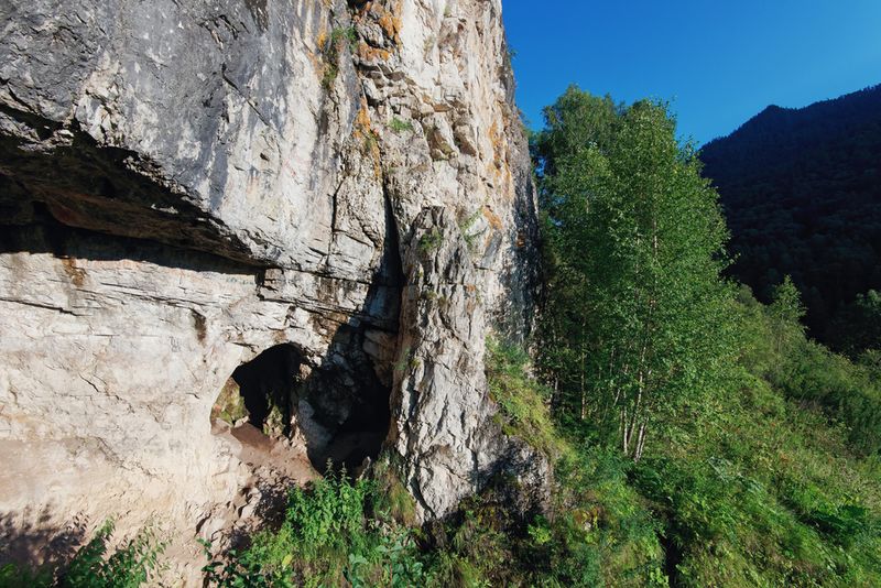 A look inside the Denisova Cave.