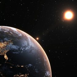 Earth orbit around Sun.