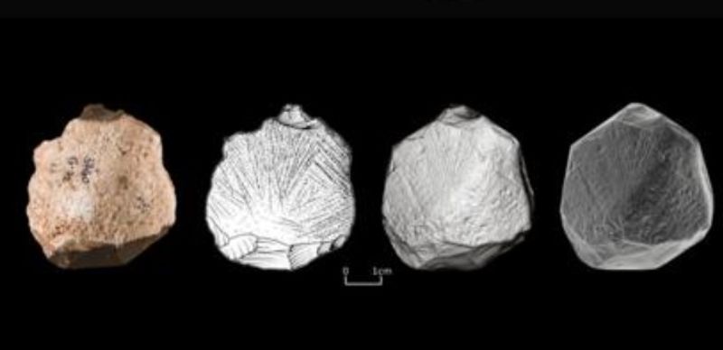 Engraved cores from Palaeolithic caves