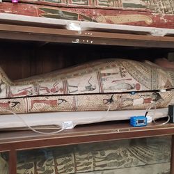 Olfactory detection equipment analyzing the odors of Egyptian mummies.