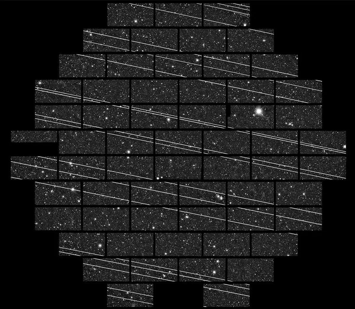 Satellites can leave streaks on astronomical observations