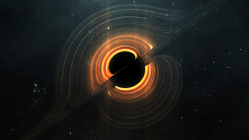 A black hole (artist impression).