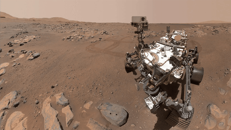 Perseverance rover on Mars.