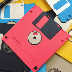 A big pile of floppy disks.