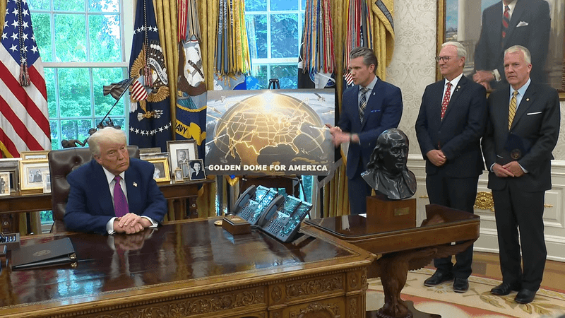President Trump announced the "Golden Dome" project along with the Secretary of Defense Pete Hegseth