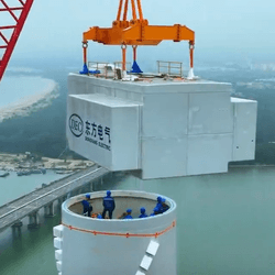 Screenshot of a promotional video released by the Chinese company behind the huge wind turbine.