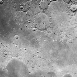Mare Frigoris pictured by the Lunar Orbiter 4.
