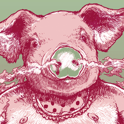 Cartoon illustration of a Pig Man