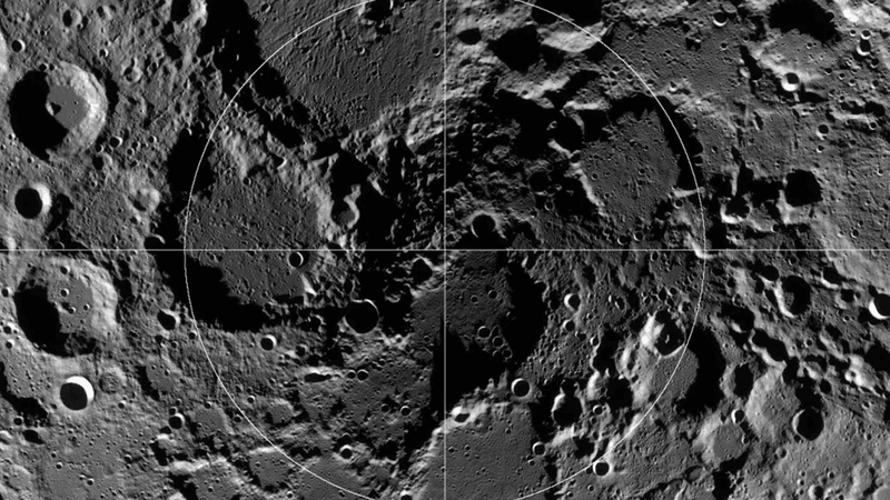 The Moon's north pole.