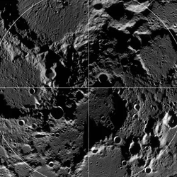 The Moon's north pole.