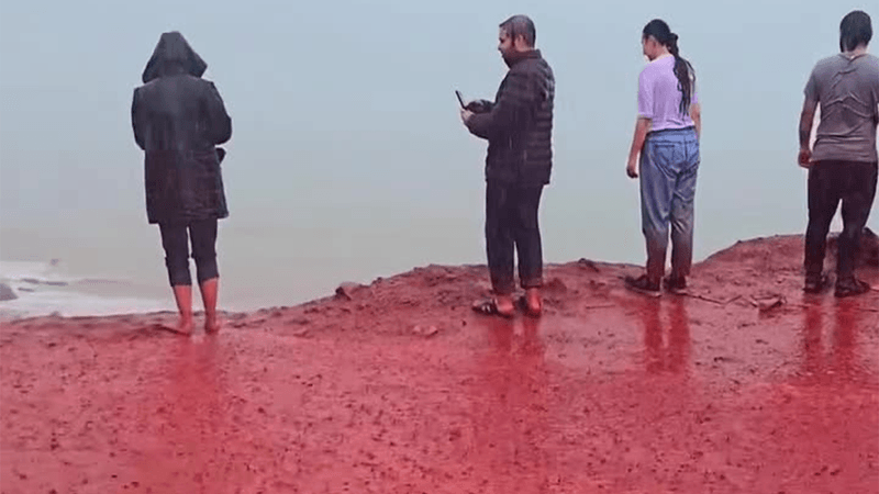 The red beach at Hormuz Island.