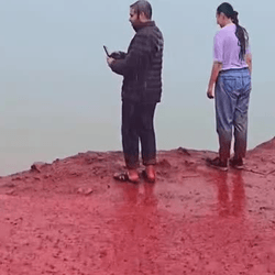 The red beach at Hormuz Island.