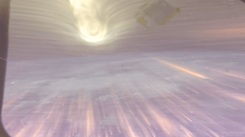 Image during reentry to Earth's atmosphere.