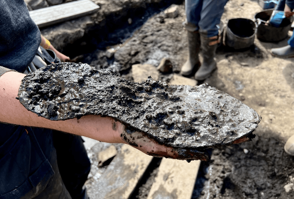 A Roman leather shoe from Magna Fort