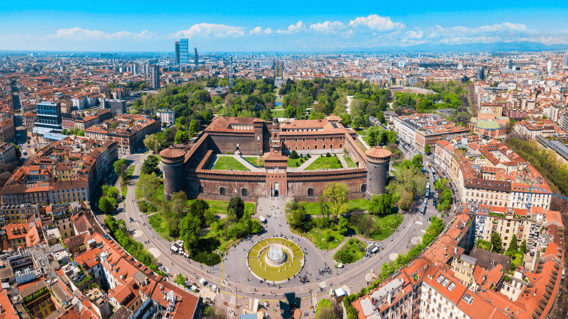 Sforza Castle in Milan.