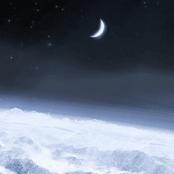 a CGI illustration of what the snowball earth might have looked like, icy surface 