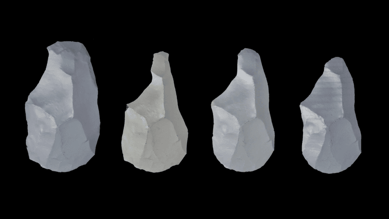 Examples of larger, unbroken Levallois flakes