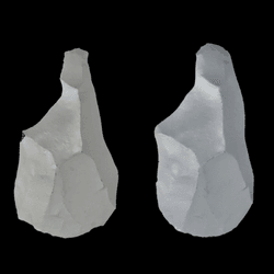 Examples of larger, unbroken Levallois flakes