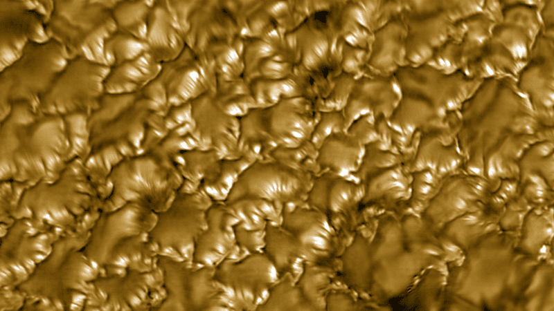 Granules on the surface of the Sun are irregular regions. They are marked at the edged by these fan shaped striations. 
