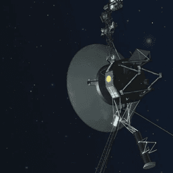 Artist concept of Voyager spacecraft.